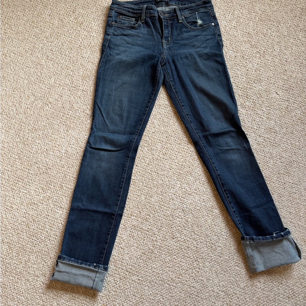 Level 99 Dark Blue Skinny Jeans